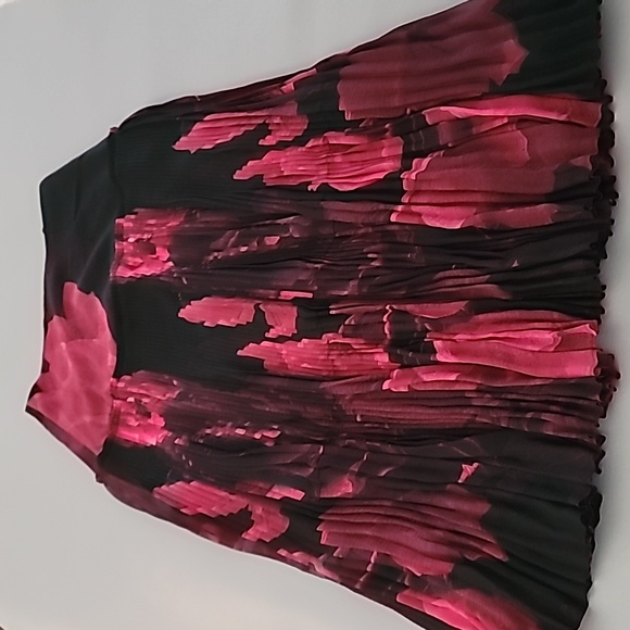 Ted Baker London Raychi Floral Print Tiered Pleated Hem A-Line Skirt Size 1 - Picture 6 of 10